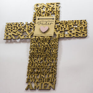 Lord's Prayer Cross cut-out