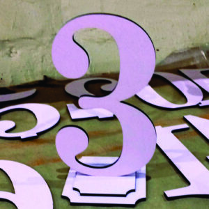 Table Number on Foot