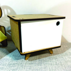 Barbie Bedside Table White