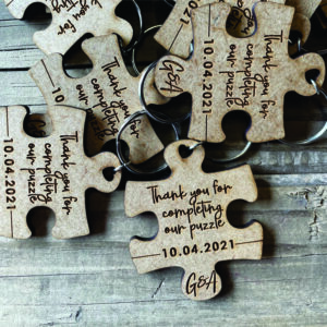 Key Ring Wooden Wedding Custom