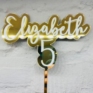 Perspex + Mirror Cake Topper