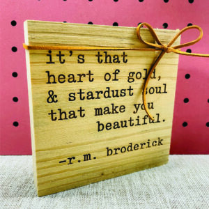 Quote on Wooden Block